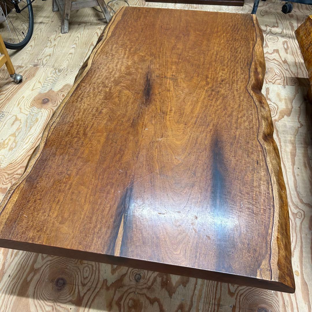 カリン材　花梨　一枚板　耳付き　和テーブル