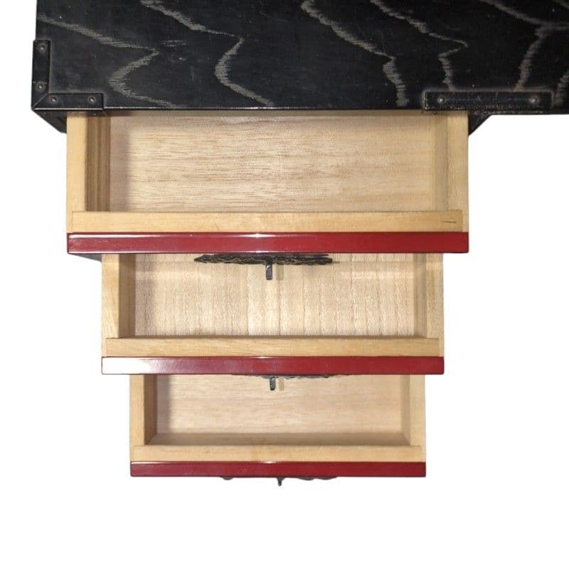 仙台箪笥　アンティーク　国産　木地呂漆塗り　和家具　モダン　和箪笥　小タンス