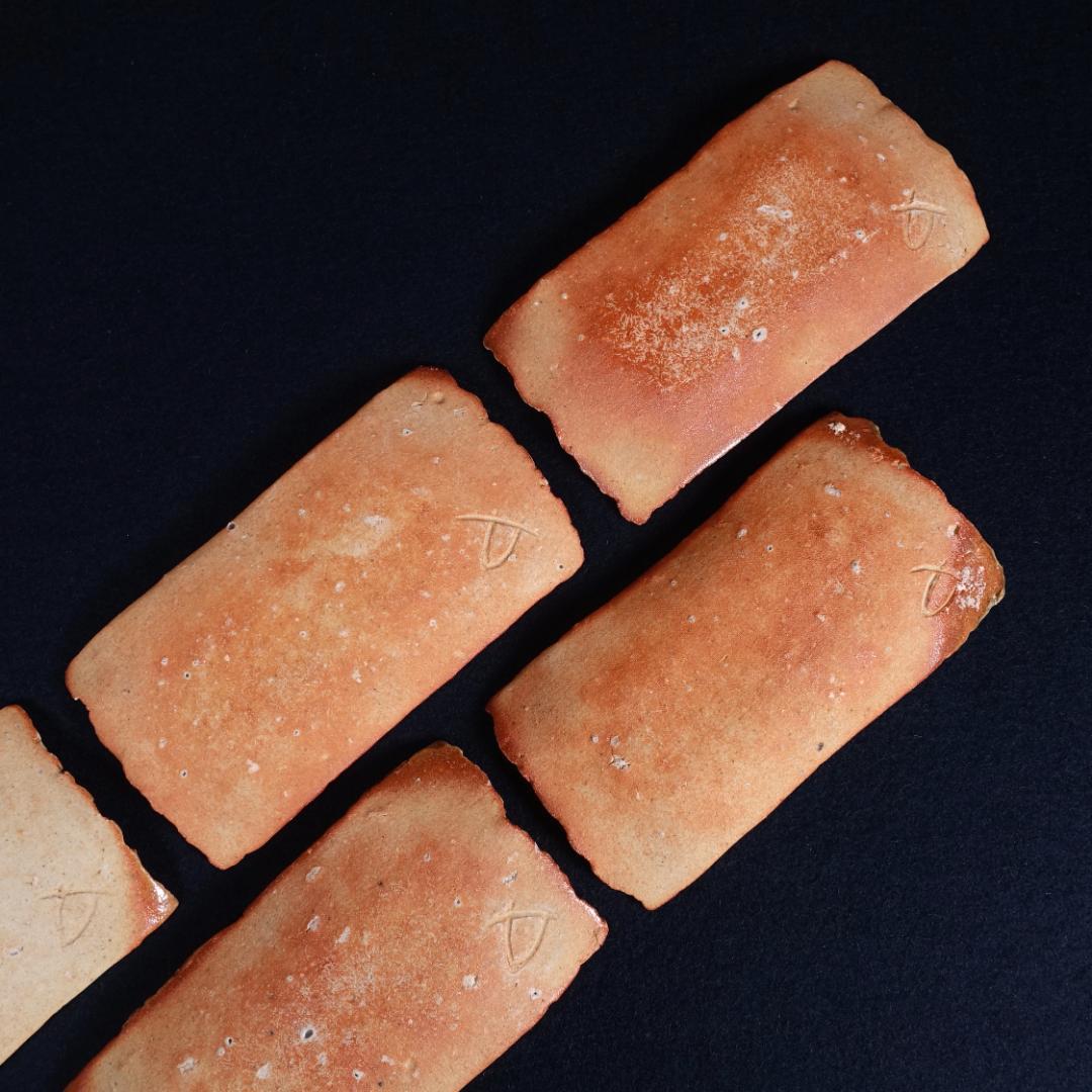 信楽焼 杉本睦子 土山窯 信楽長方銘々皿 5客 共箱