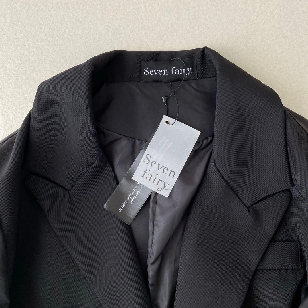 新品タグ付き✨ Seven fairy セブンフェアリー 異素材ドッキングコート