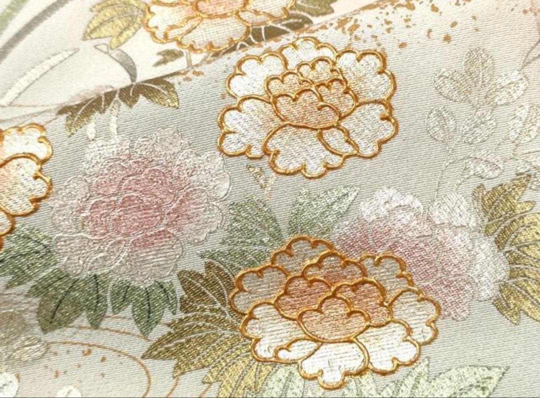 フォーマル4点フルセット 正絹訪問着　袋帯　帯締め帯揚げ