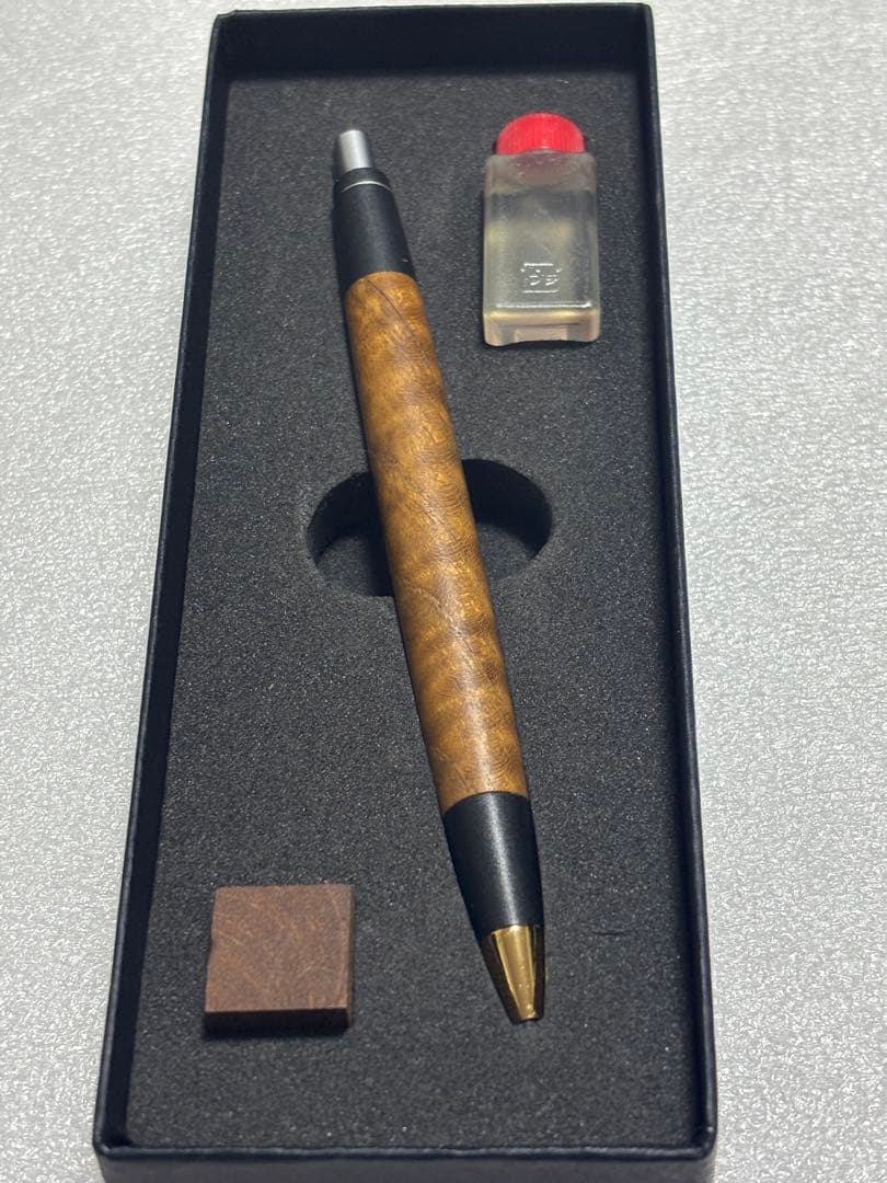 野原工芸　旧型シャープペンシル　チーク杢