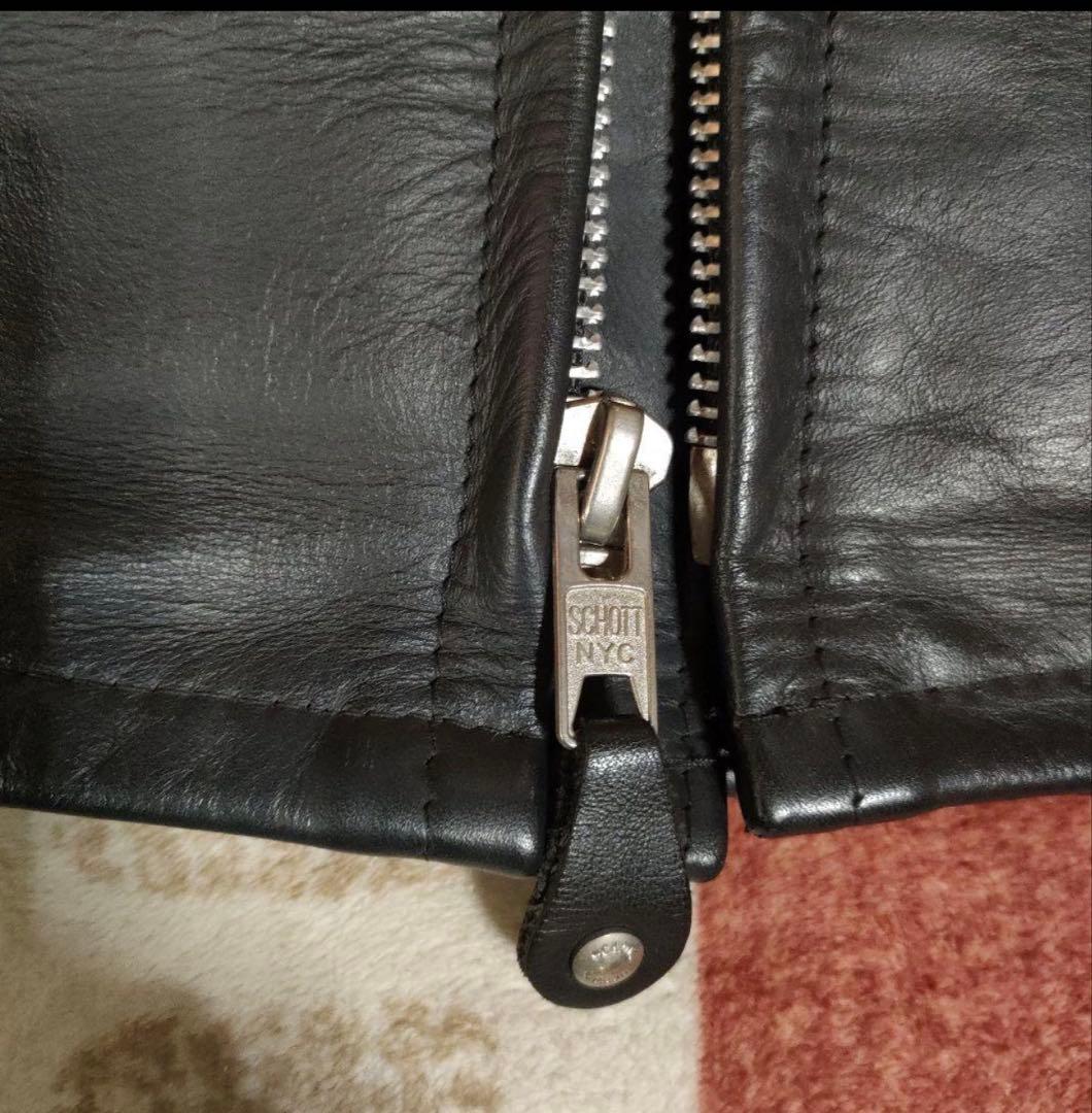 美品　人気 Schott　641 牛タグ　３４ ヘビーステアハイド　ライダース