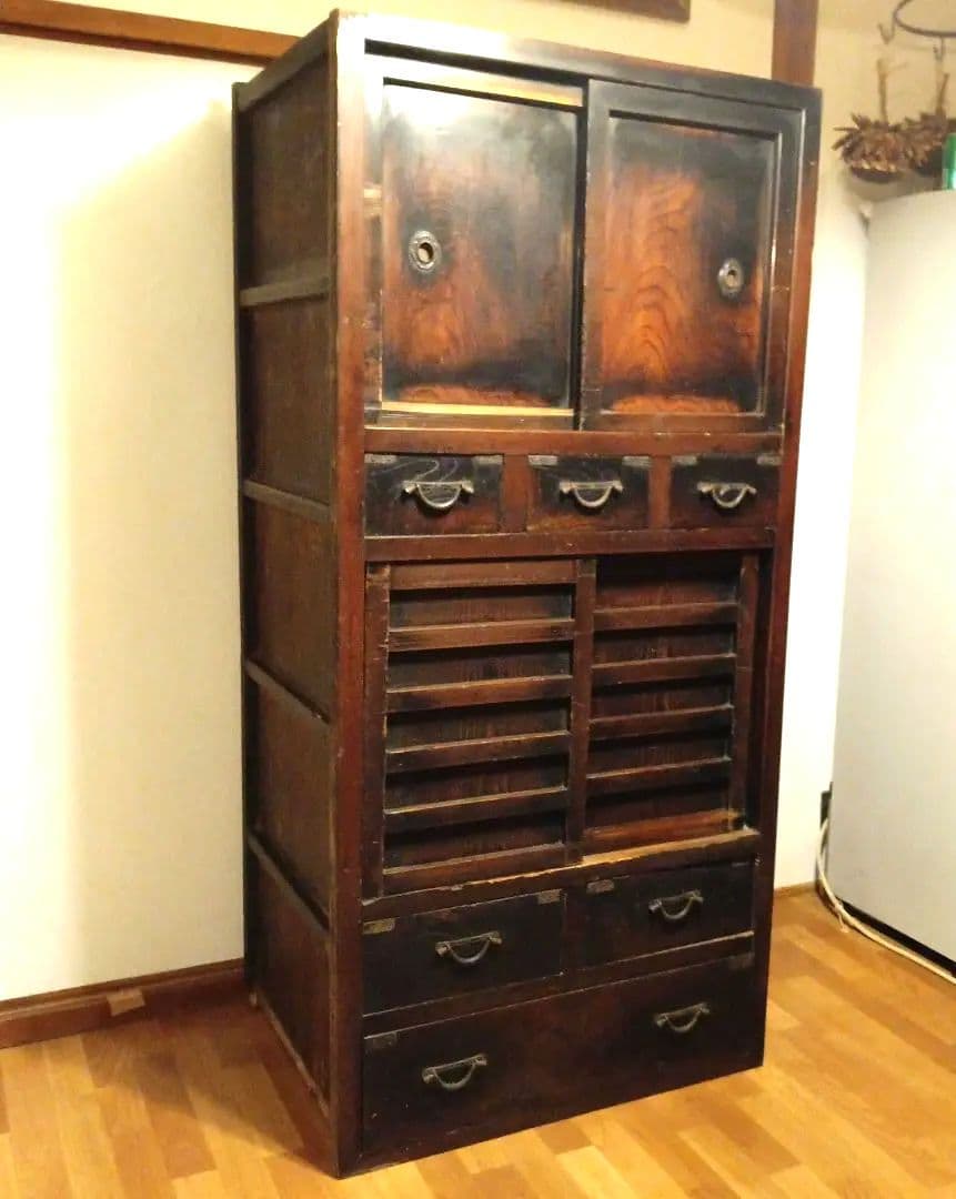 生活用 多目的箪笥 水屋　食器棚 明治時代