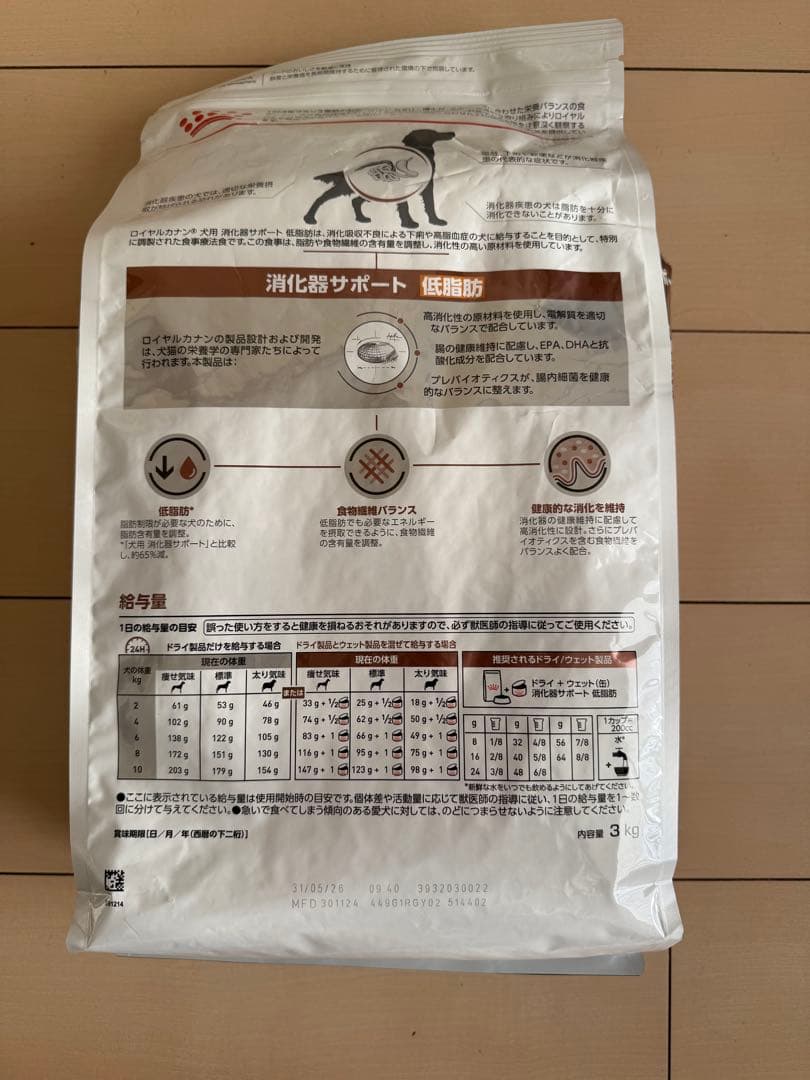  CANIN ロイヤルカナン 消化器サポート低脂肪3kg