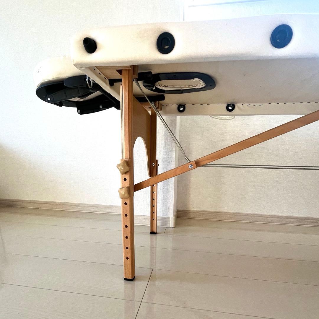 【格安】エステ/整体用　施術ベッド(折りたたみ式)&施術イスセット