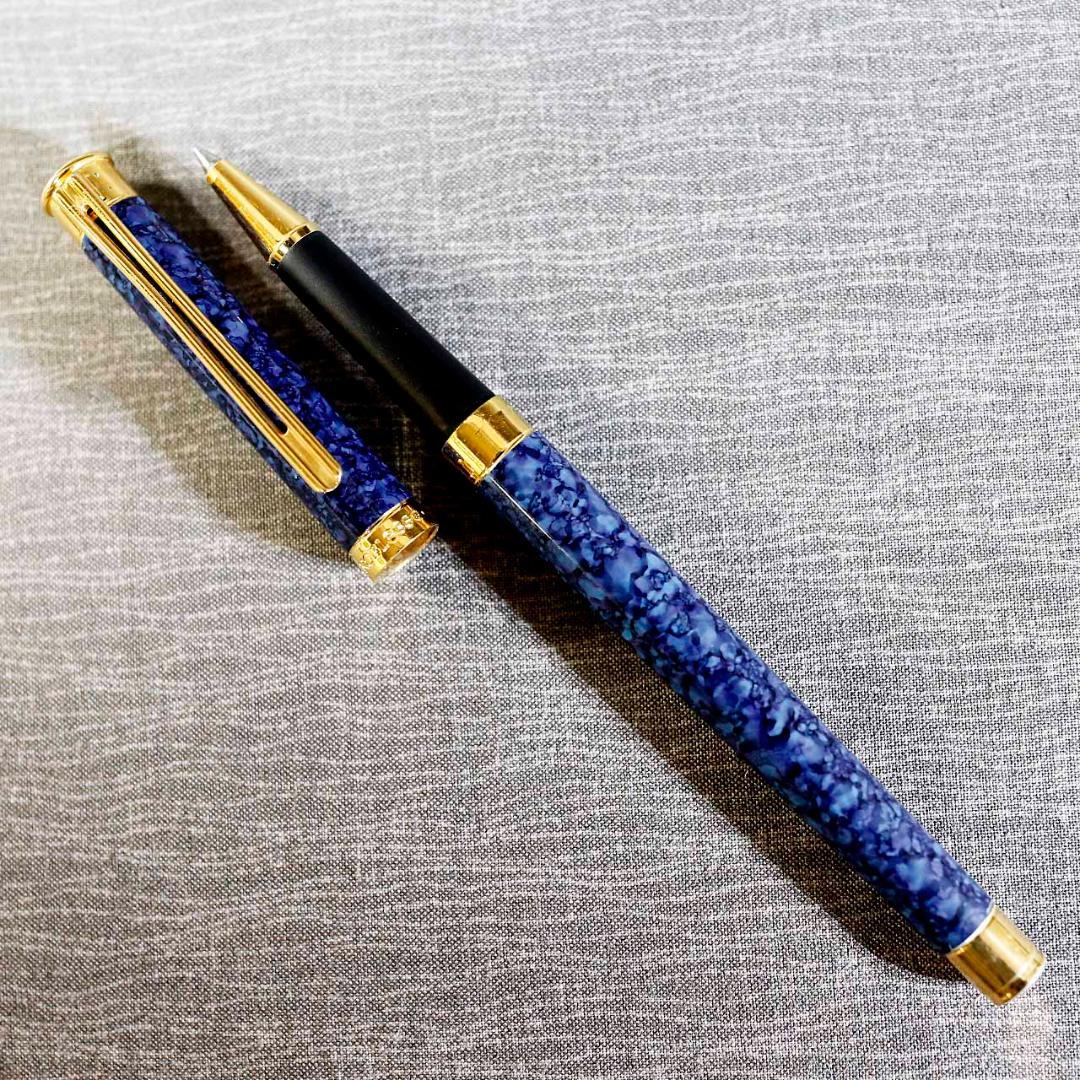 【レア美品 送料込み】モンブラン ボールペン ノブレス ブルーマーブル