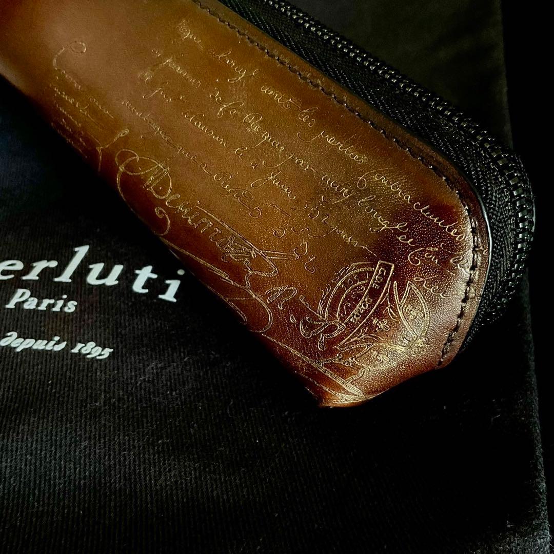 美品 希少 ベルルッティ ゴールデンパティーヌ カリグラフィ ペンケース 筆箱