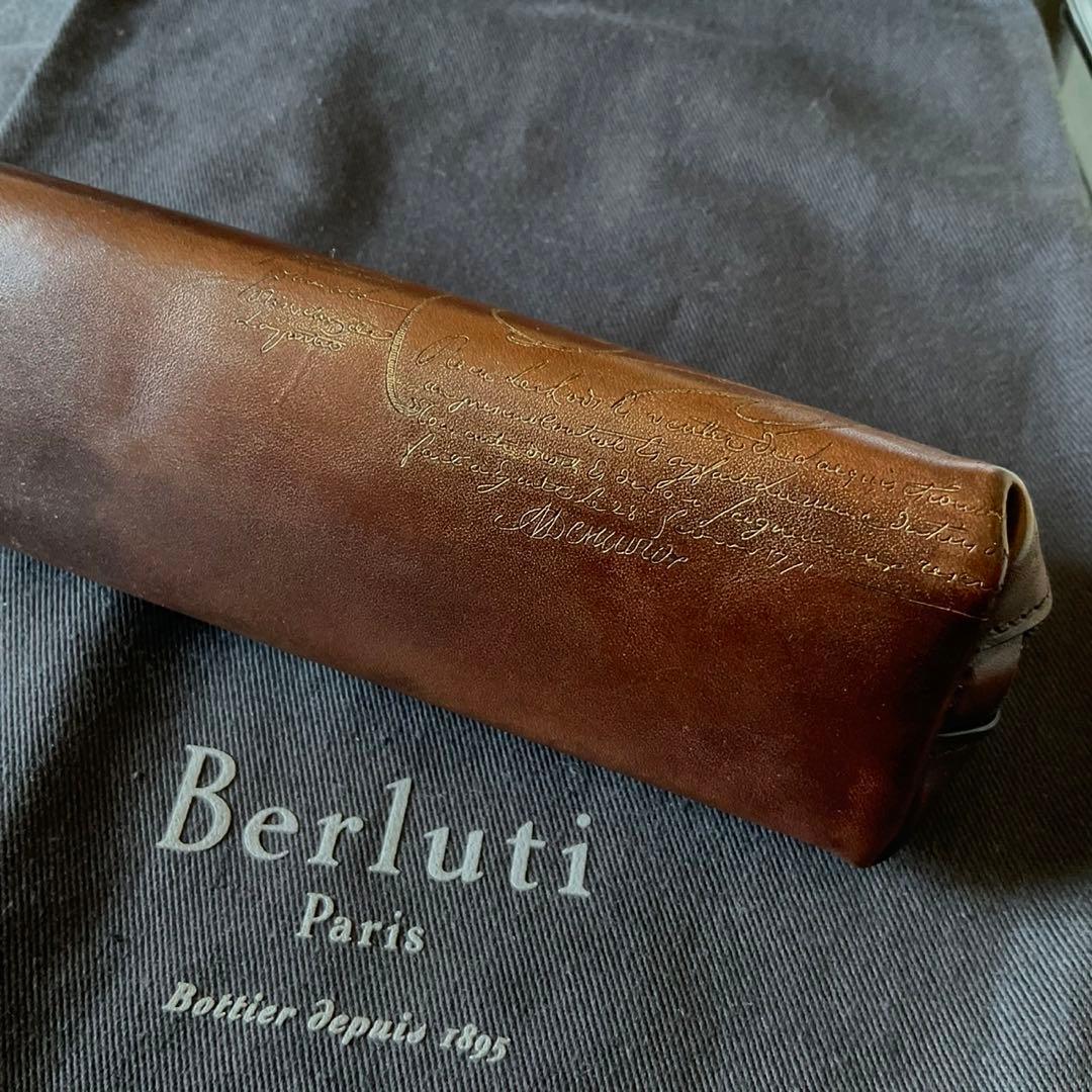 美品 希少 ベルルッティ ゴールデンパティーヌ カリグラフィ ペンケース 筆箱
