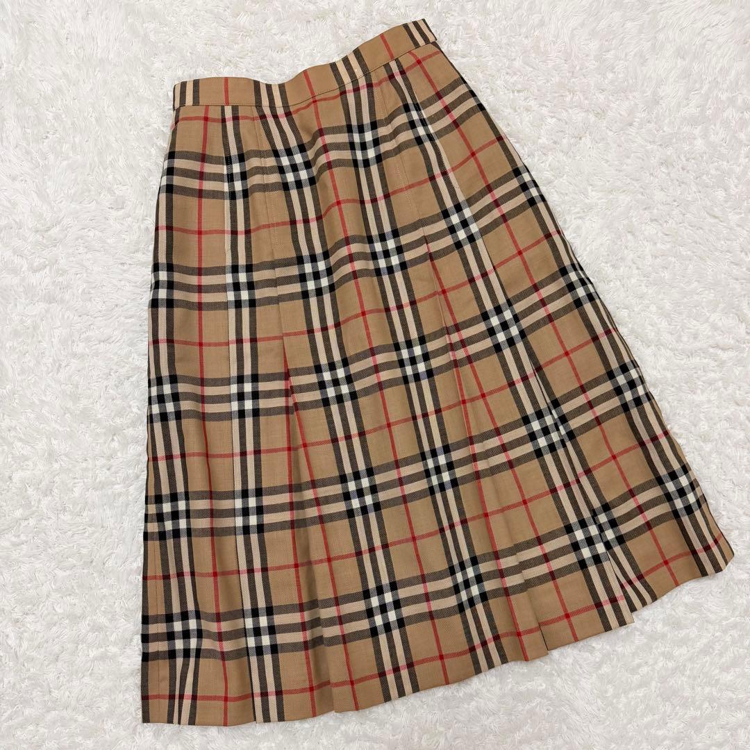 良品 BURBERRYS プリーツスカート ノバチェック