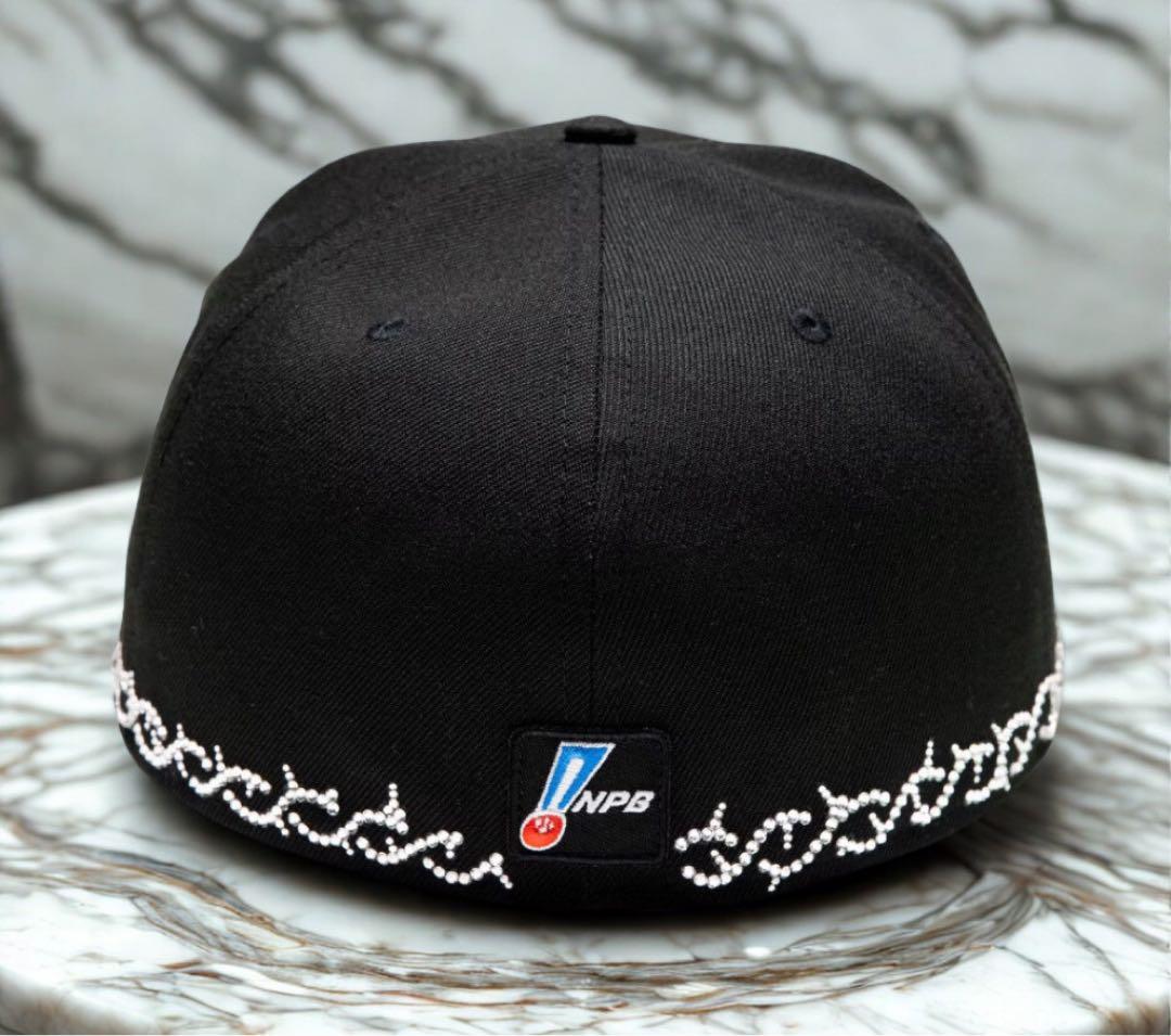 【新品】【一点物】【スワロフスキー】　　　　　　　ロゴ変更可能 　 デコキャップ