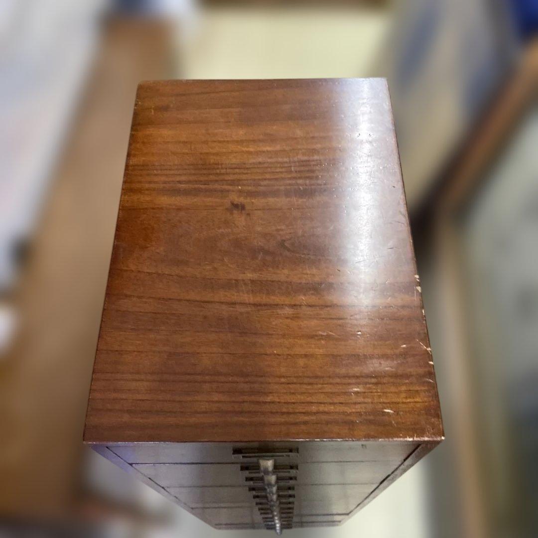 木製　書類棚　箪笥　タンス　レトロ　コロ付き　 G7821