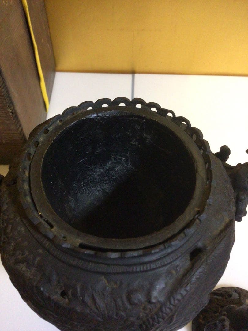 香炉 高さ約26センチ 時代木箱付き