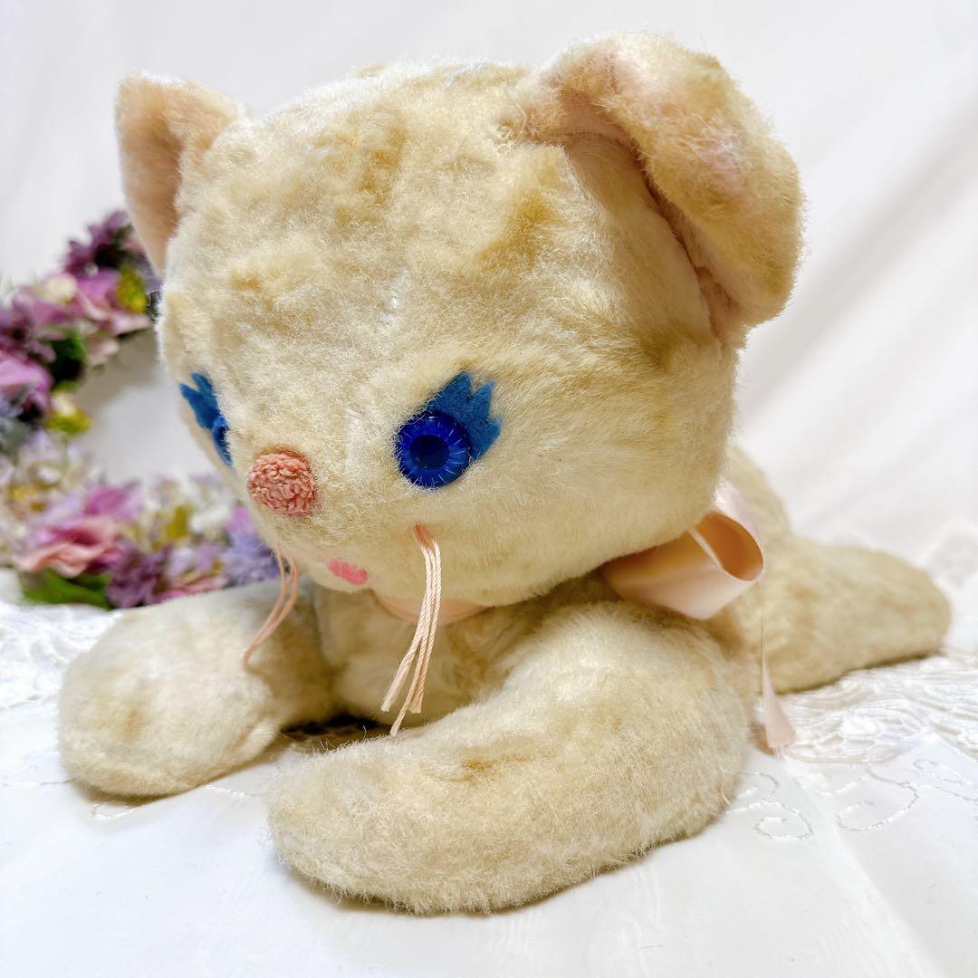 ❤️レア❤️アンティーク　白猫のぬいぐるみ　ニッカーボッカー　ビンテージ　ねこ