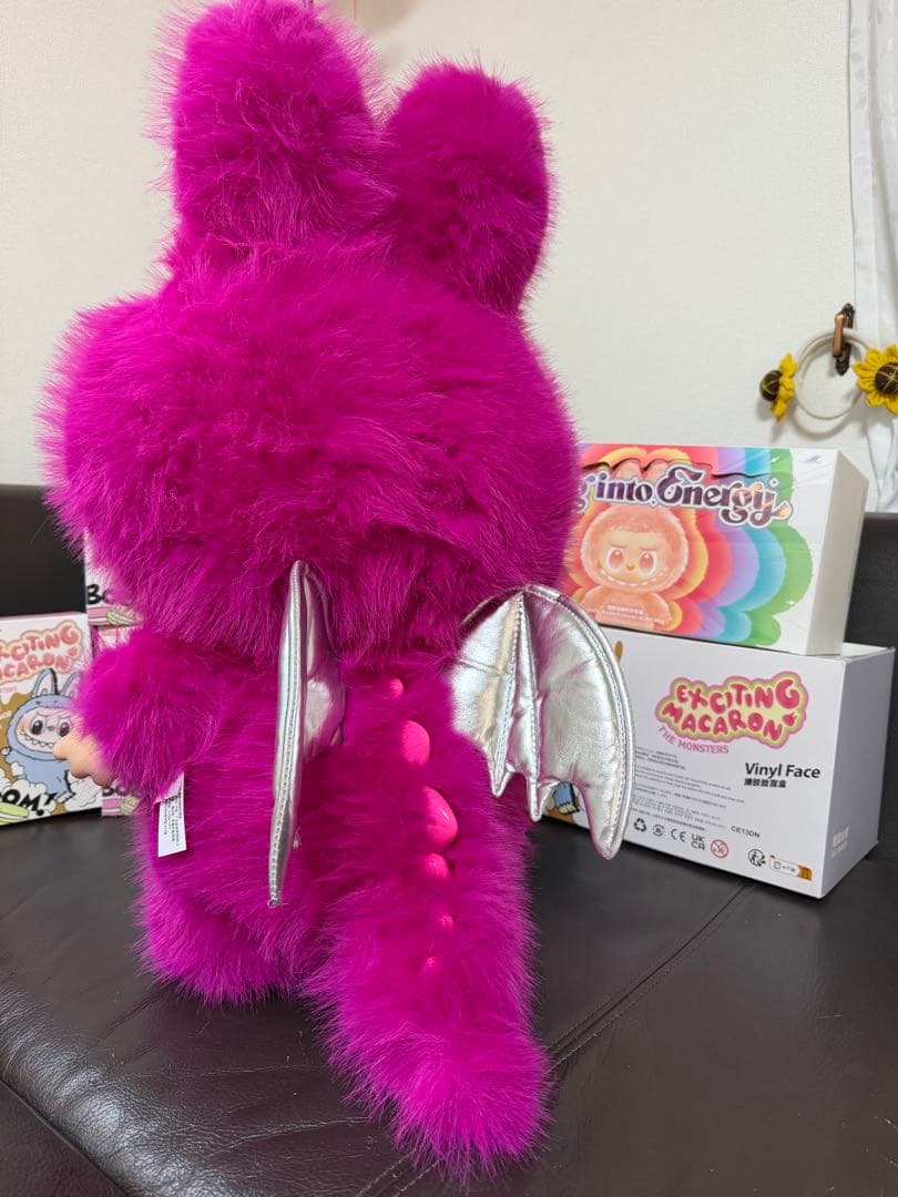 超特大60cmドラゴンフルーツピンク天使ジモモ 羽付き スペシャルオーダー