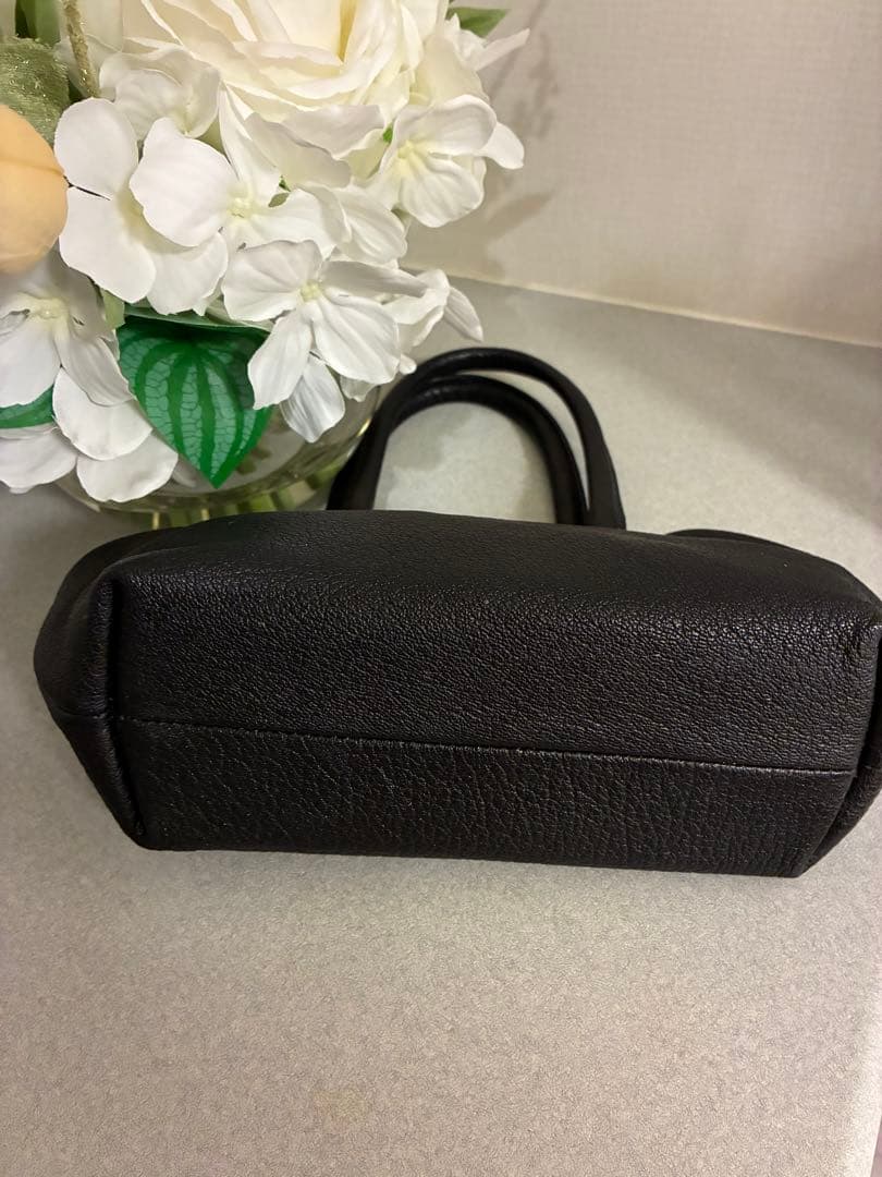 中川政七商店　鹿革のがま口ハンドバッグ