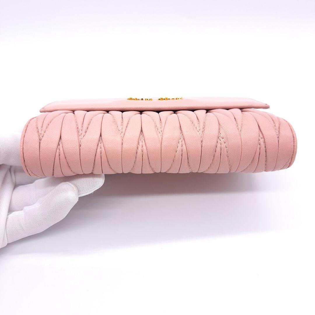 miu miu ミュウミュウ マテラッセ 二つ折り 財布 ORCHIDEA