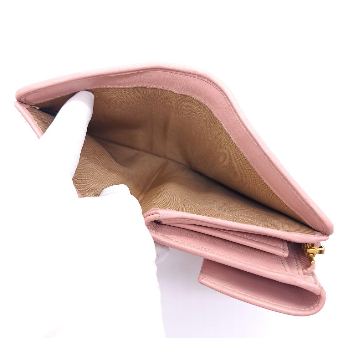 miu miu ミュウミュウ マテラッセ 二つ折り 財布 ORCHIDEA