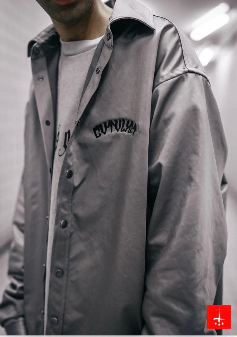 CVTVLIST カタリスト　コーチジャケット　フェイクレザージャケット　グレー