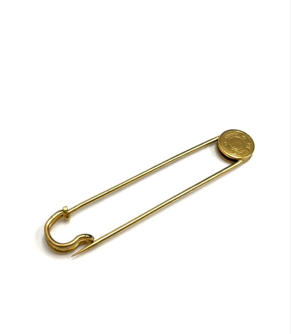 パ*ダ様 エルメス HERMES セリエ ピン ブローチ 安全ピン ゴールド ロ