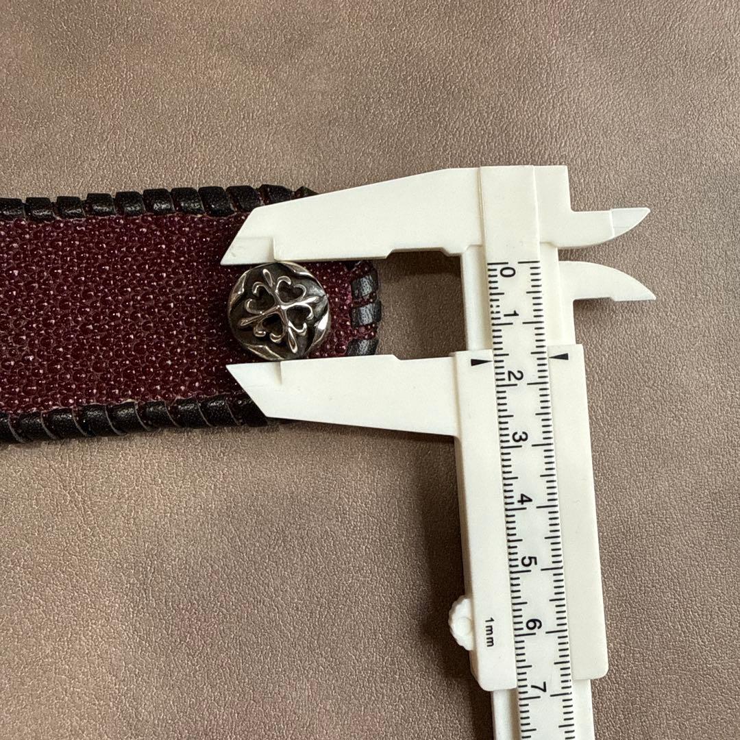 A&G エーアンドジー レザーブレスレット シルバー クロスモチーフ