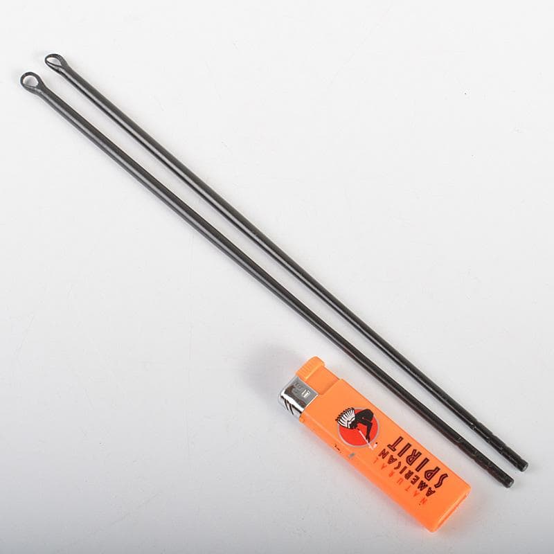 茶道具　御釜師　十二代　加藤忠三郎作　鉄製　美津火箸　共箱　C　6211