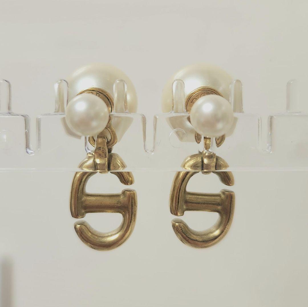 【A】【正規品】Dior トライバルボール CDロゴ ピアス 美品