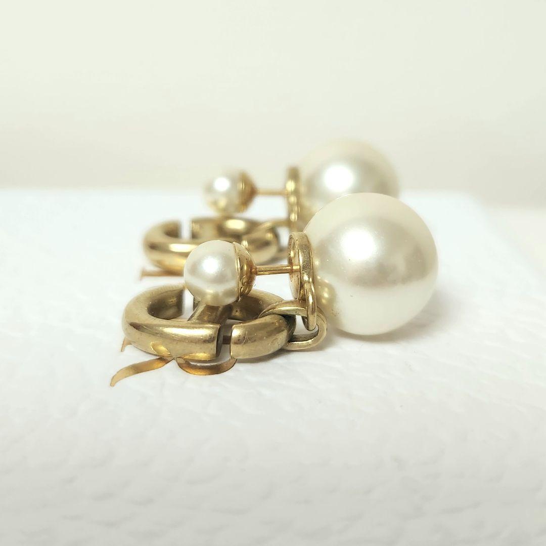 【A】【正規品】Dior トライバルボール CDロゴ ピアス 美品