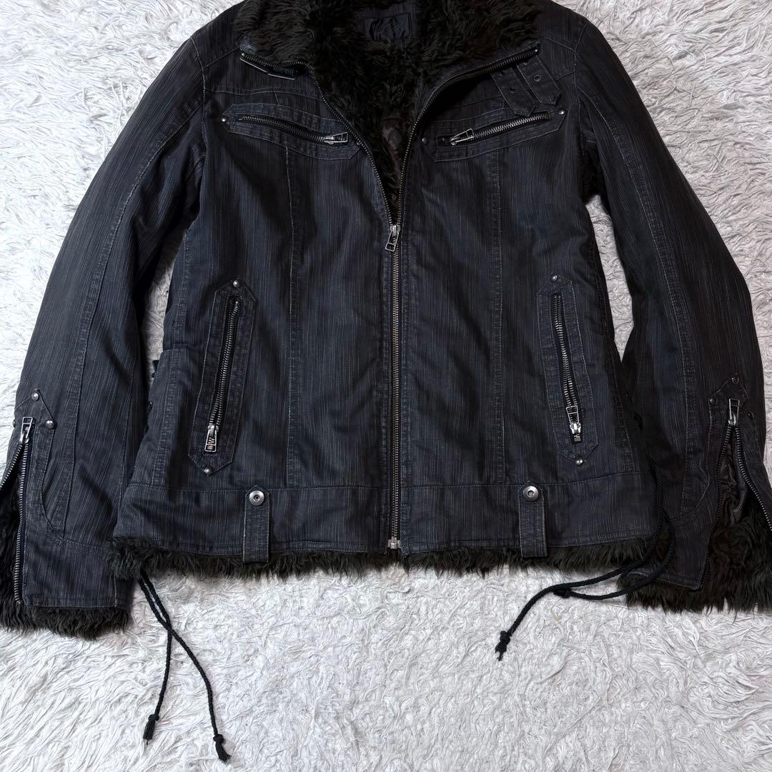 ジャケット・アウター 00s grunge far riders jacket y2k