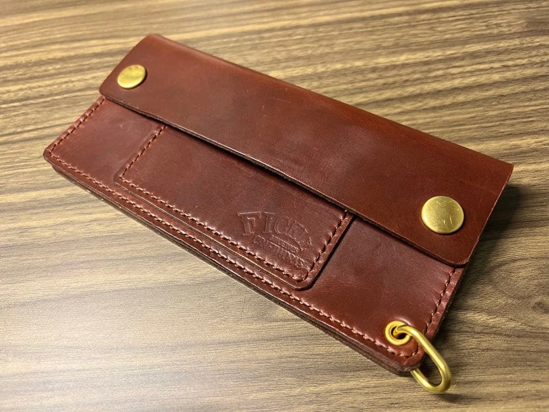 クロムエクセル　トラッカーウォレット　革　ハンドメイド