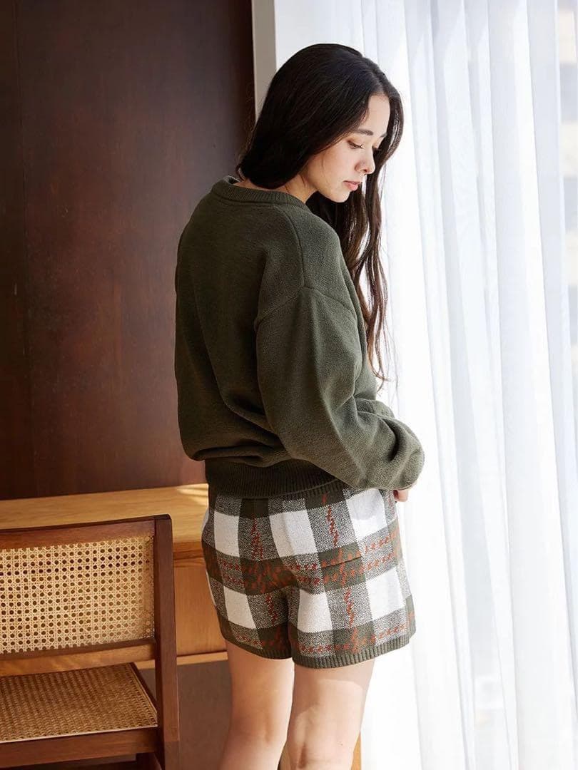 ジェラートピケ プルオーバー&チェックショートパンツ 上下セット キャバリア