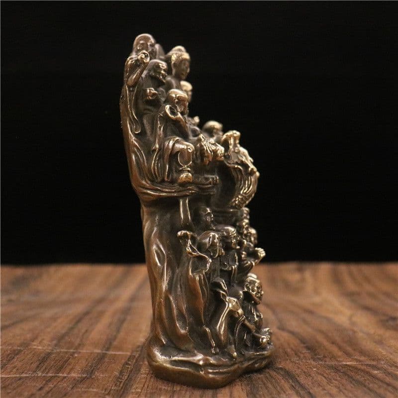 仏教美術 仏像 十八羅漢仏 銅製 仏像 彫刻 置物 開運 風水