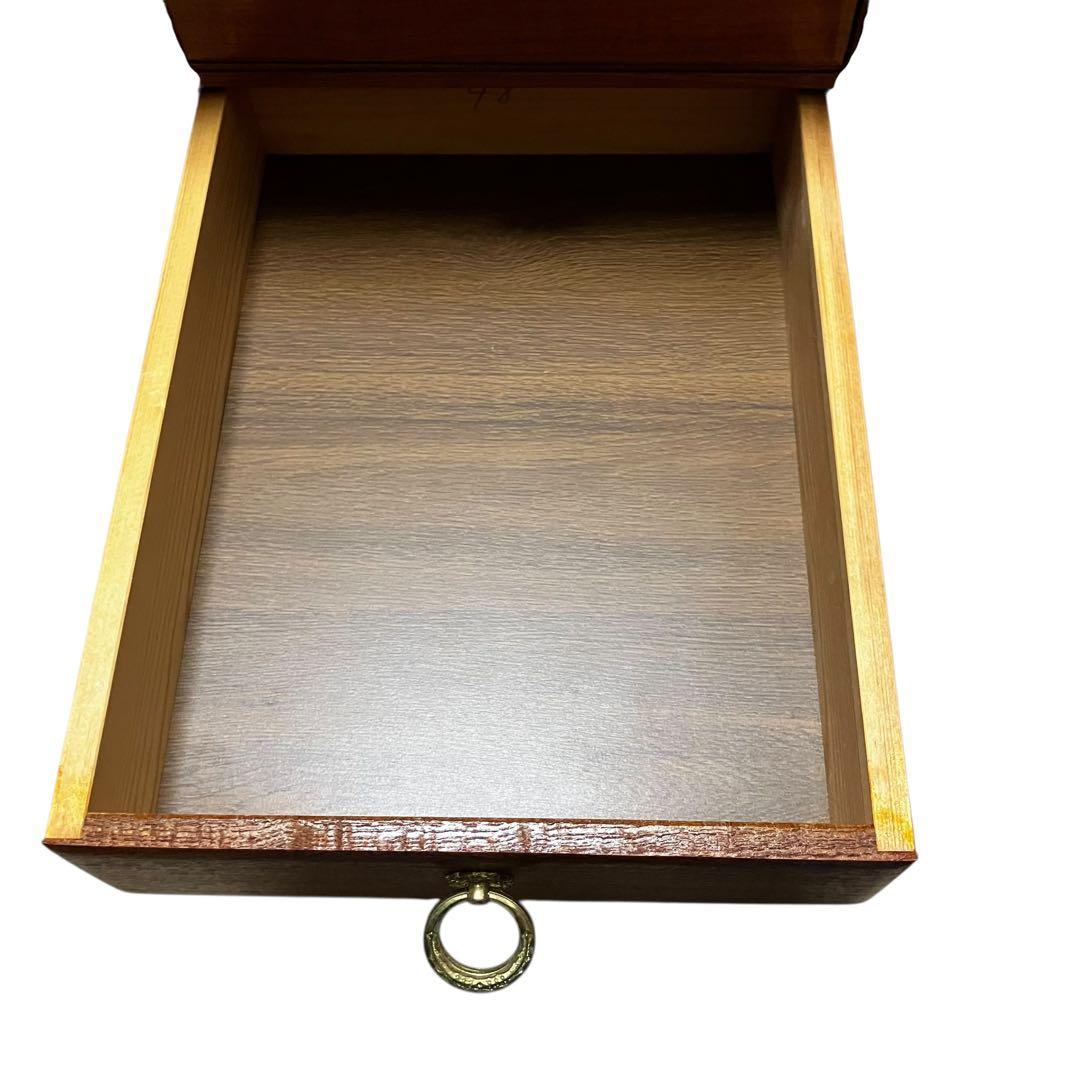 アンティーク調 5段チェスト 木製 引き出し収納 コンパクト