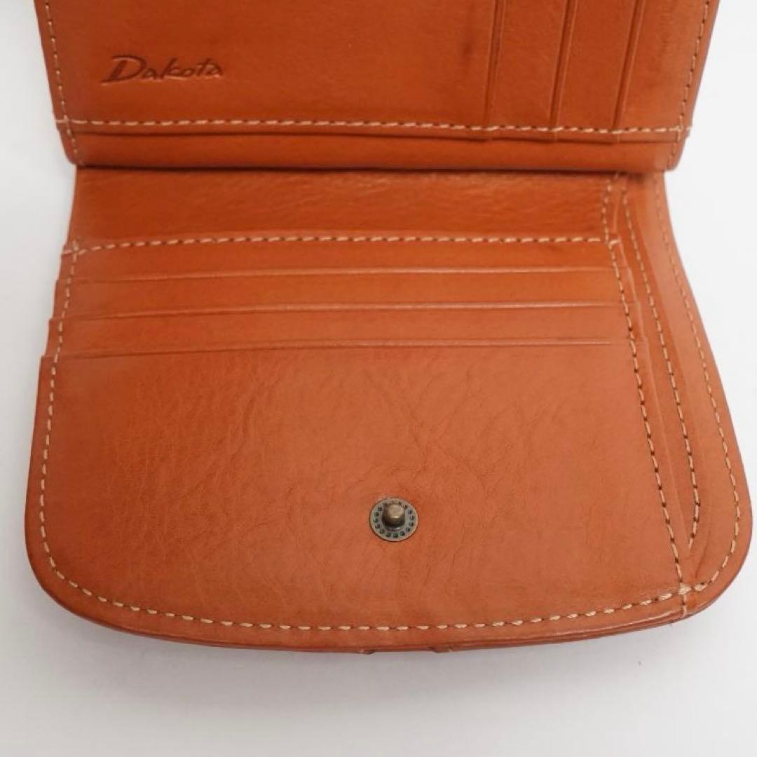 【未使用級】ダコタ 小銭入れ付き二つ折り財布 レザー がま口 マーゴット