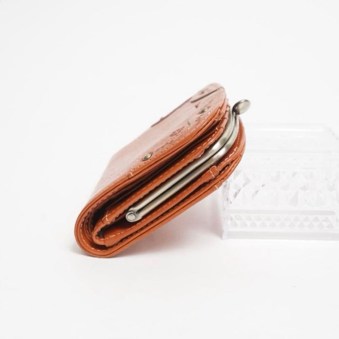 【未使用級】ダコタ 小銭入れ付き二つ折り財布 レザー がま口 マーゴット