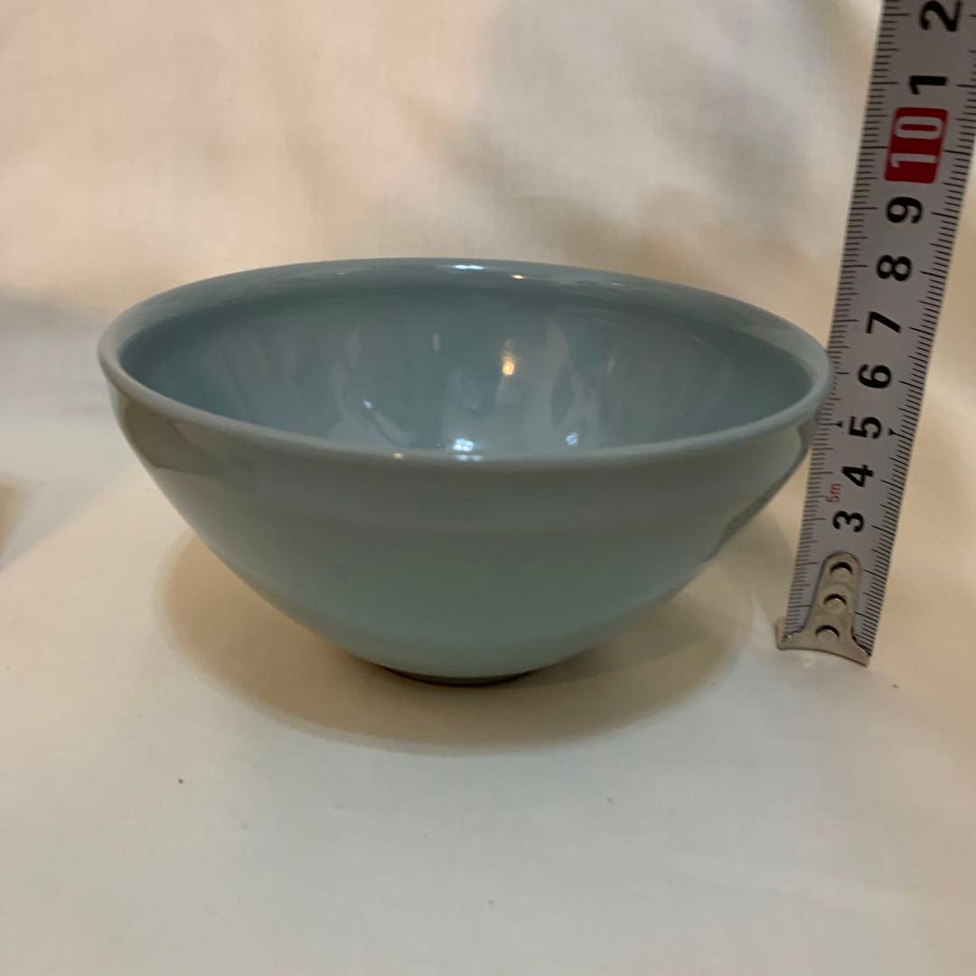 四代　諏訪蘇山　青瓷天目茶盌　銘　照心