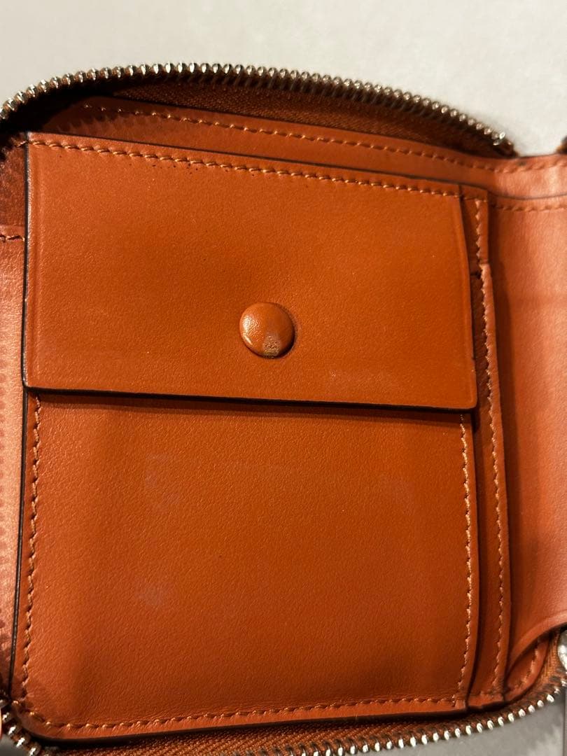 Acne Studios ブラウンレザー二つ折り財布 Wallet 財布