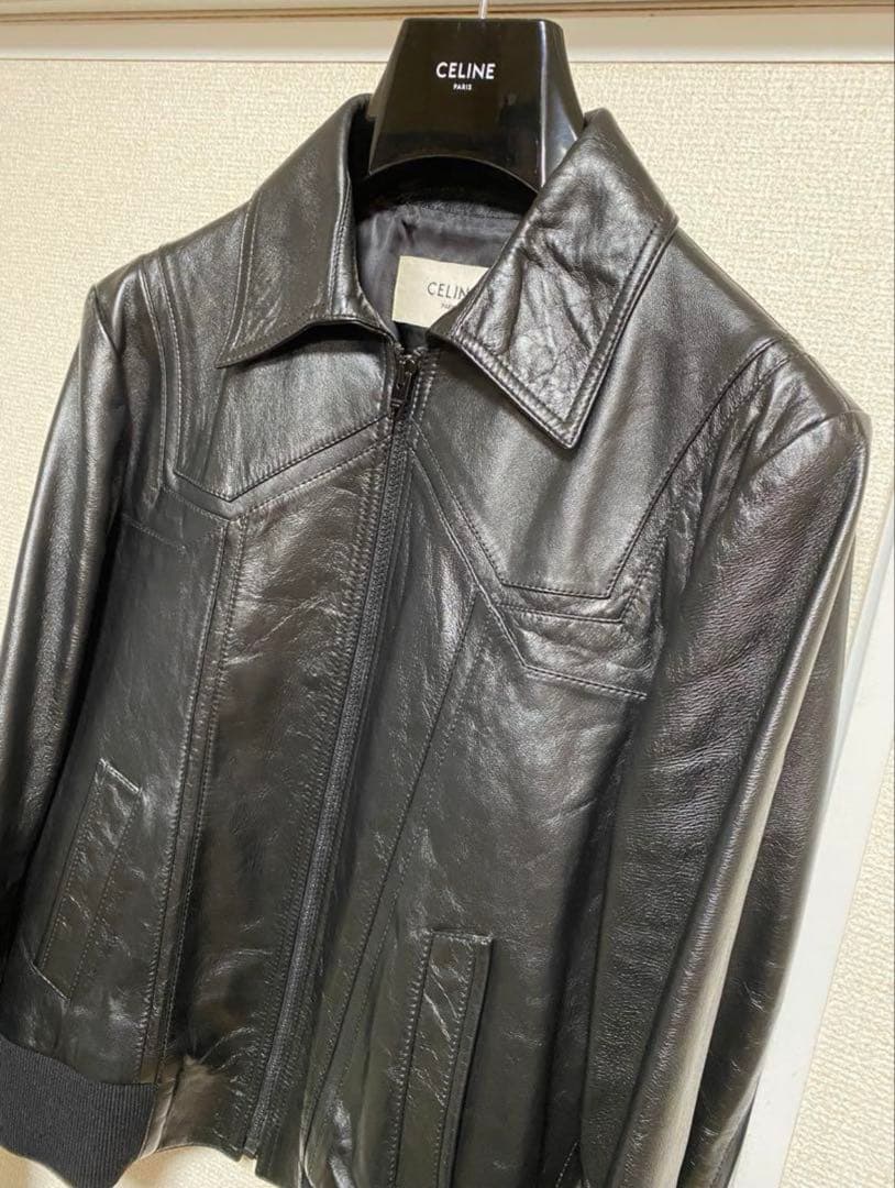 新品未使用 21SS CELINE セリーヌ レザージャケット 44 エディ