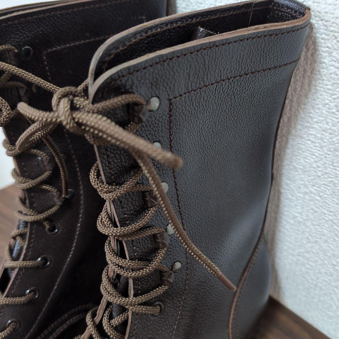 レア　陸上自衛隊　旧型半長靴　茶色　26.5センチ　ミリタリーブーツ　美品