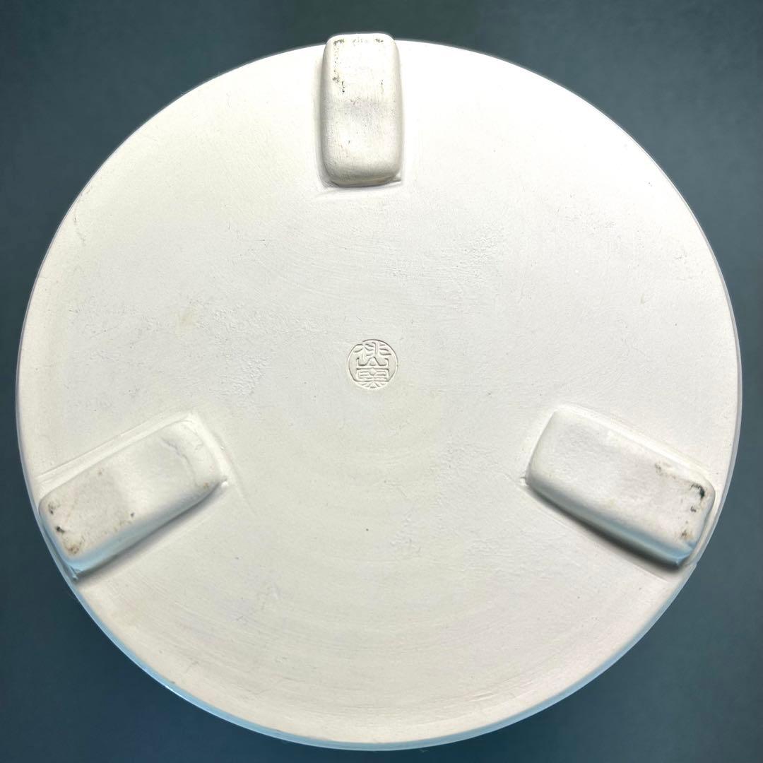 水指　『手塚大示　仁清写　松鶴絵曲形』　即中斎好写　桃山窯　茶道具　共箱　工芸品