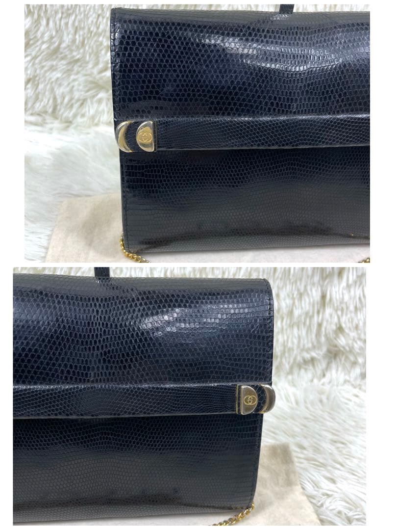 希少品‼️GUCCI ショルダーバッグ　ゴールドチェーン　ヴィンテージ　GG金具