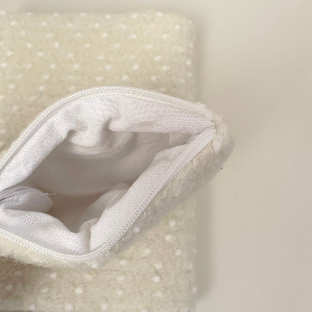 早い者勝ち　韓国　バインダー　カバー　貯金　現金管理　アイボリー　ミニポーチ