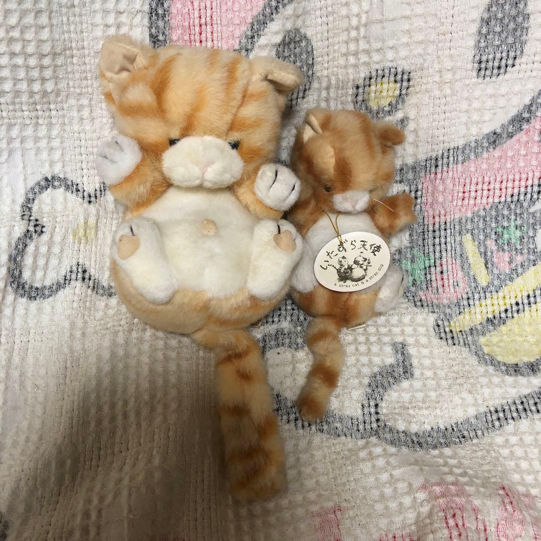昭和レトロ　ファースト社　いたずら天使　ネコ　ぬいぐるみ　中古品　2コセット