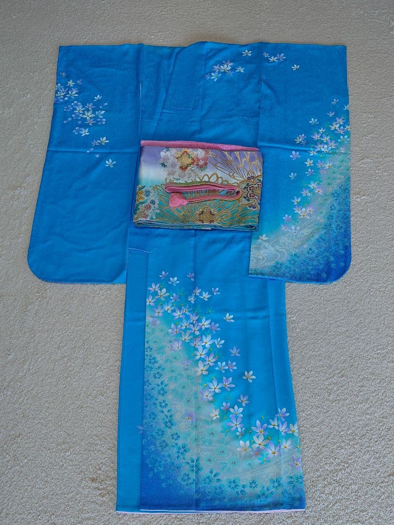振袖　　振袖セット　綺麗なブルー