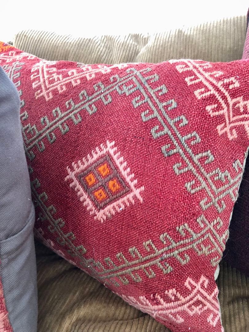 ✧momo❤︎様用✧【魅惑のred系】オールドキリム クッションカバー