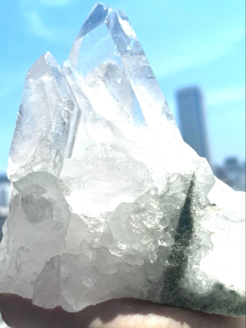 美✨1.3kg!希少✨AAAAA 宝石質 マニハール水晶 ✨大天使ミカエルの神殿