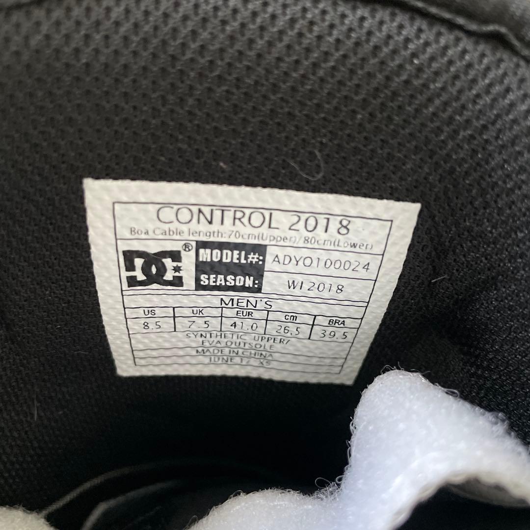 DC スノーボードブーツ ブラック/ホワイト CONTROL2018 メンズ