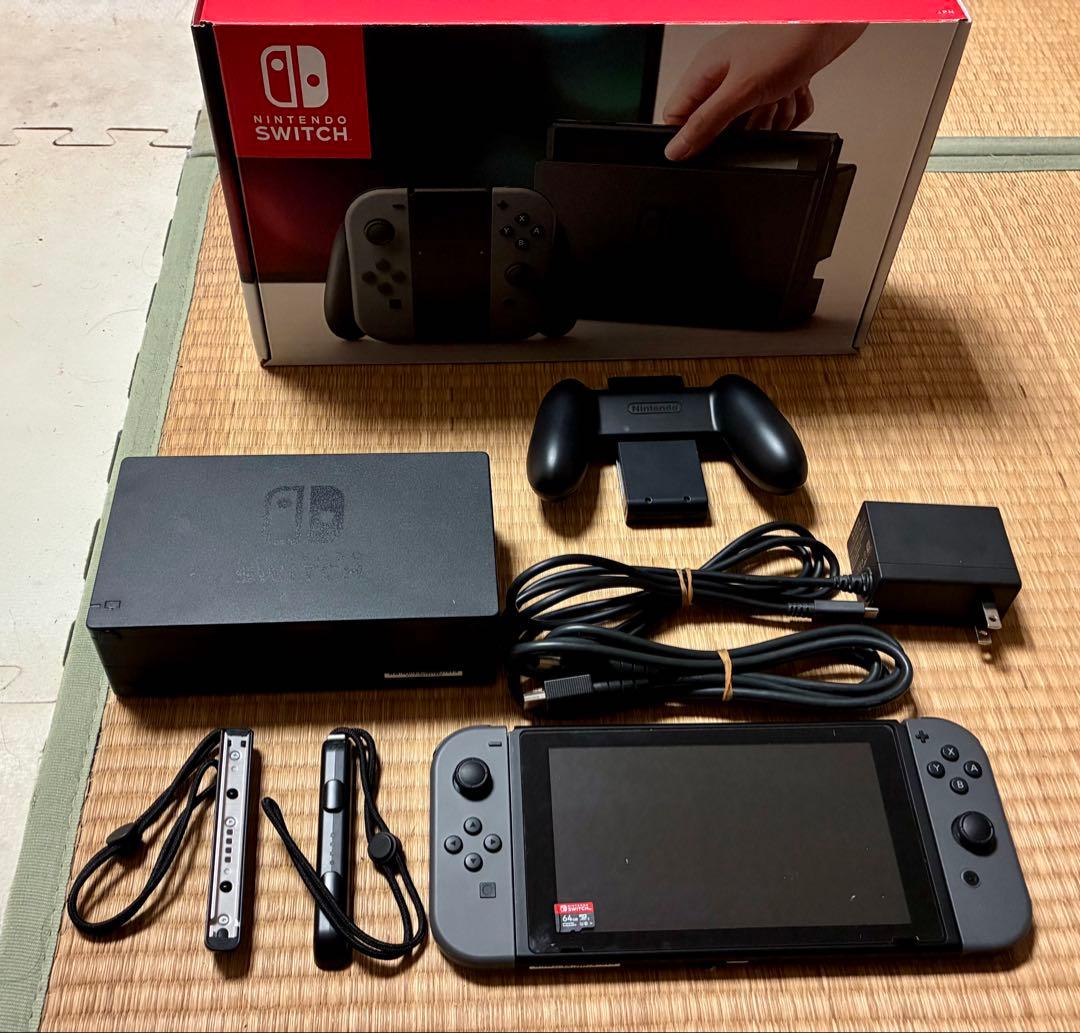 Nintendo Switch 本体 グレー 付属品付き 動作確認済み