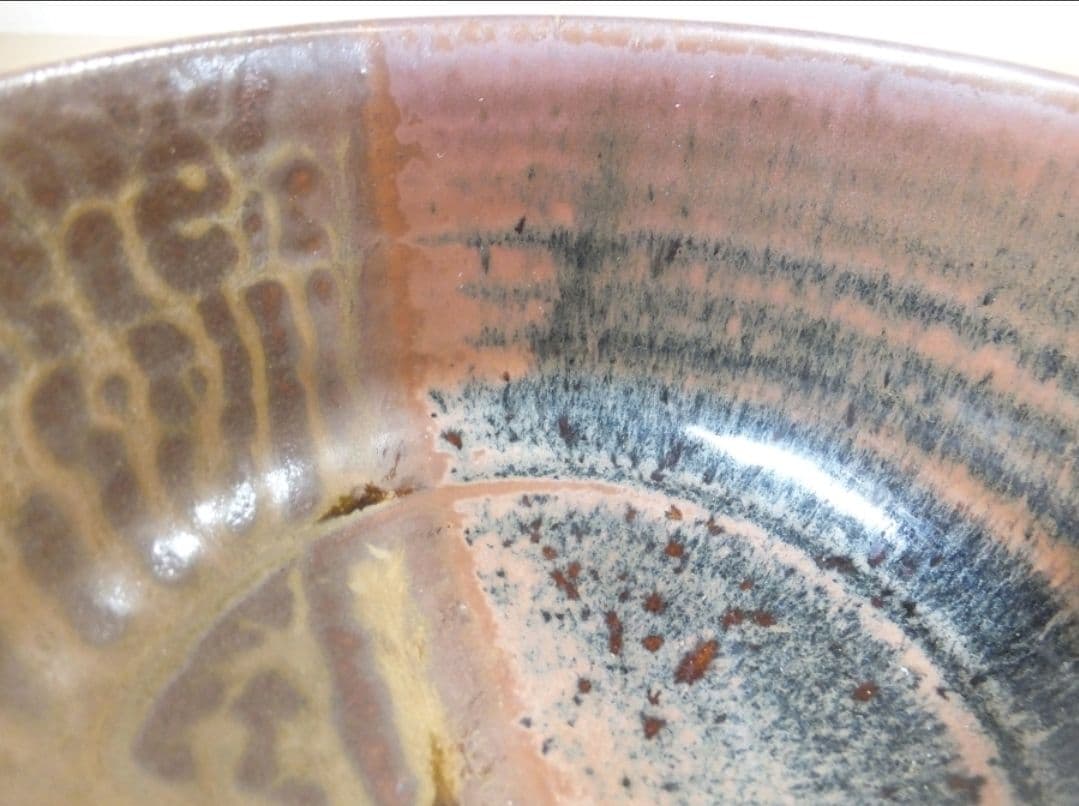 真作保証 鬼丸雪山 自作 高取茶碗 小石原焼 コレクター放出品 茶道具 福岡県