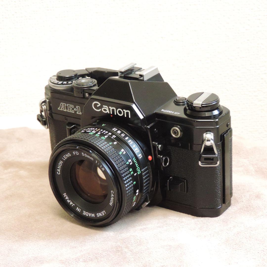 【動作品】Canon AE-1 ブラック + NEW FD 50mm F1.8